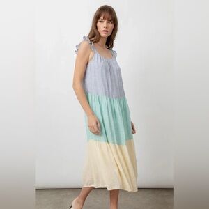Rails Capri Dress in Mixed Rainbow Stripe